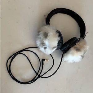 Fuzzy ear phones...